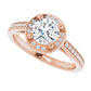 Rose Gold Engagement Ring With Halo