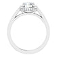 Sparkling white gold engagement ring with round diamond