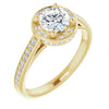 Yellow Gold Engagement Ring With Halo