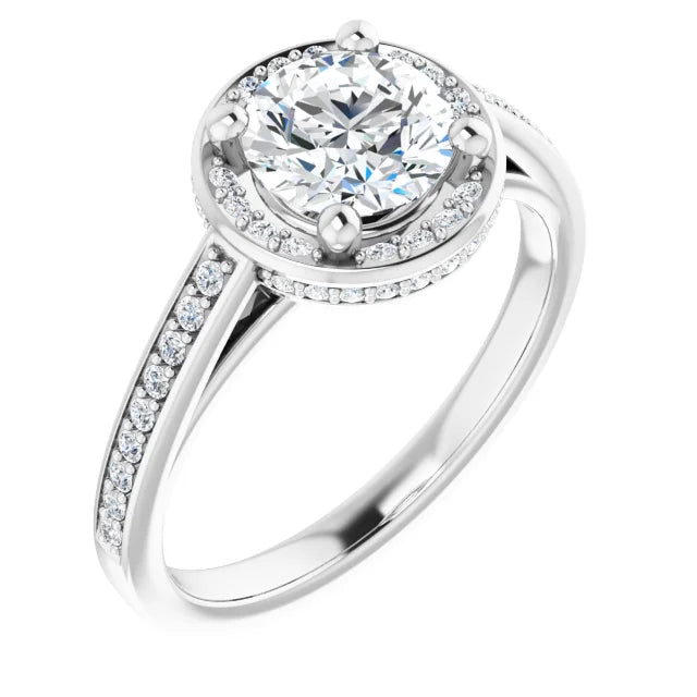 White Gold Engagement Ring With Halo