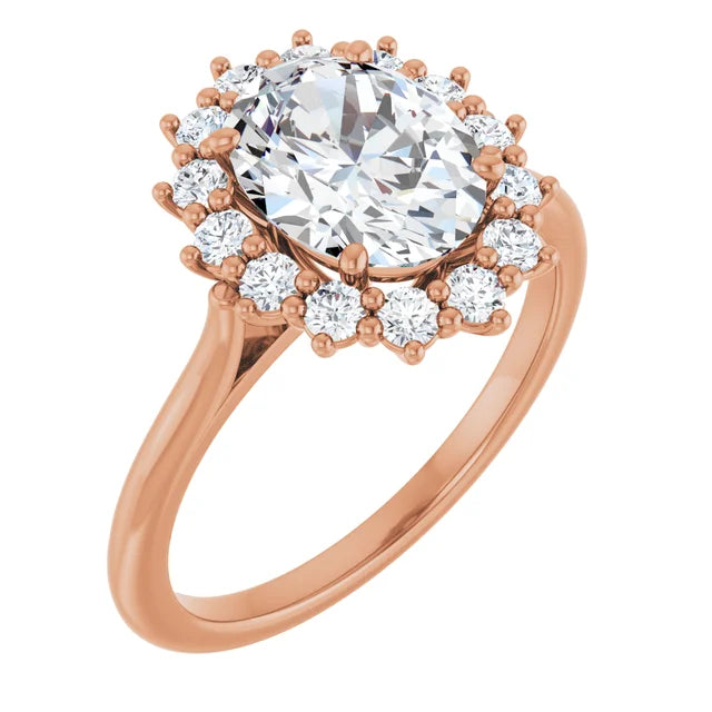 Rose Gold Oval Engagement Ring