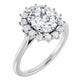 White Gold Oval Engagement Ring