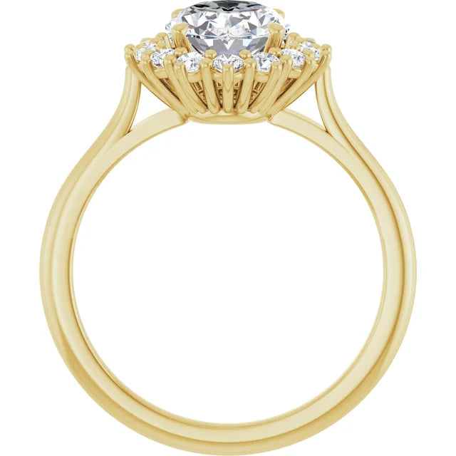 Yellow Gold Oval Engagement Ring