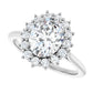 White Gold Oval Engagement Ring
