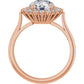 Rose Gold Round Engagement Ring