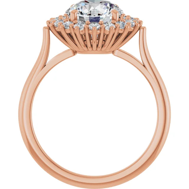 Rose Gold Round Engagement Ring