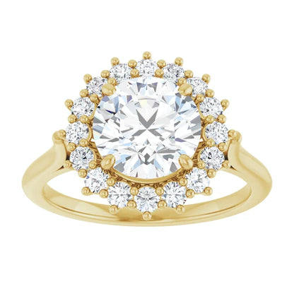 Yellow Gold Round Engagement Ring