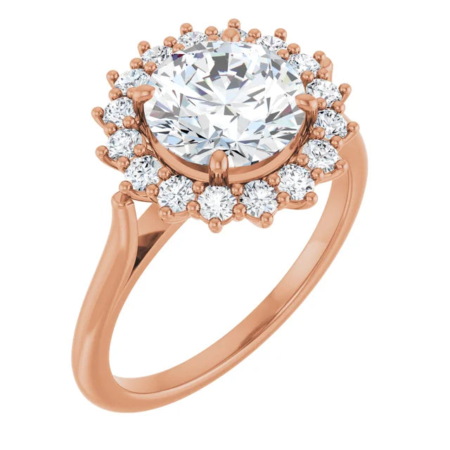 Rose Gold Round Engagement Ring