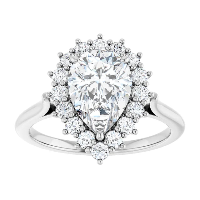 White gold engagement ring