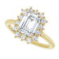 Yellow Gold Emerald Cut Engagement Ring in 1.80 mm