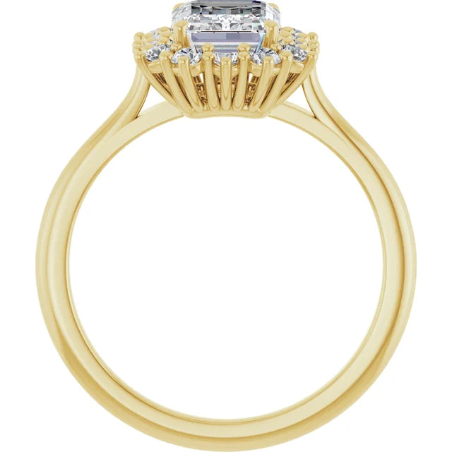 Rose Gold Emerald Engagement Ring