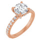 Rose Gold Round Engagement Ring With Hidden Halo