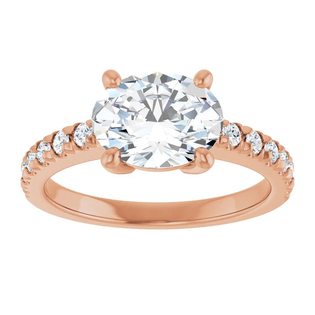 Rose Gold Oval Engagement Ring