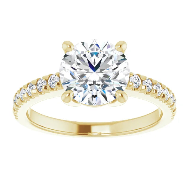 Yellow Gold Round Engagement Ring