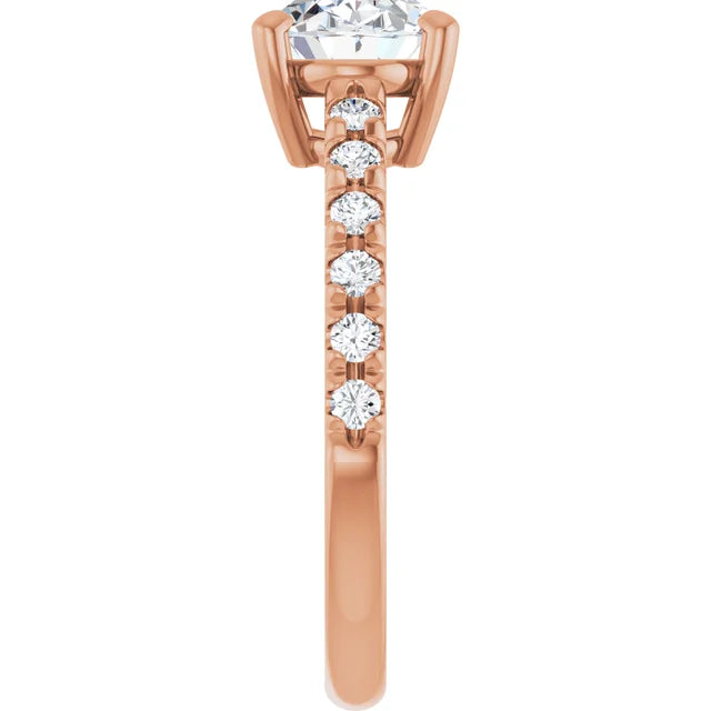 Rose Gold Oval Engagement Ring