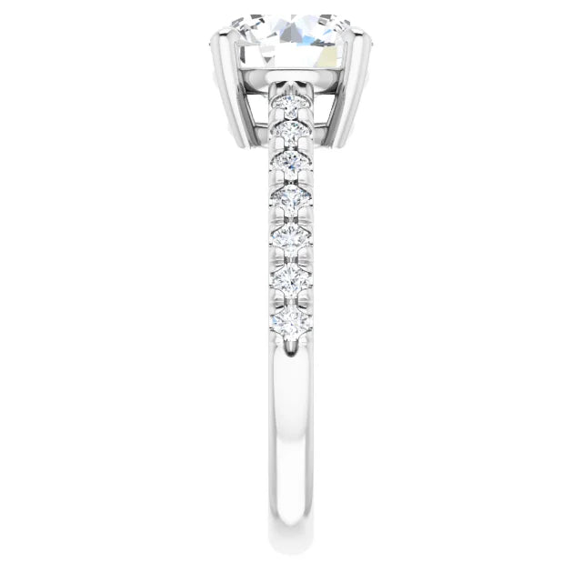 White Gold Round Engagement Ring