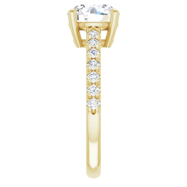 Yellow Gold Round Engagement Ring