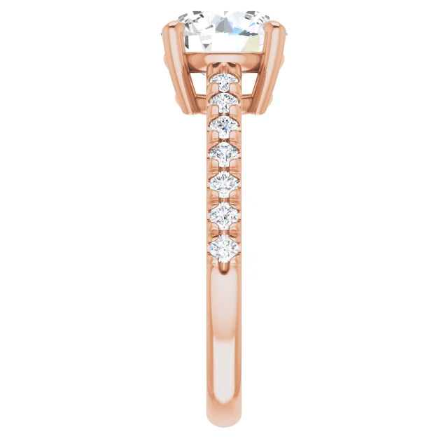 Rose Gold Round Engagement Ring