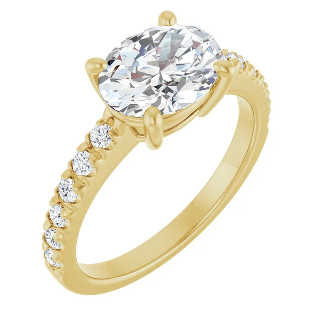 Yellow Gold Oval Engagement Ring