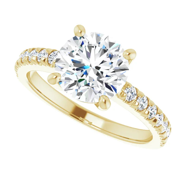 Yellow Gold Round Engagement Ring