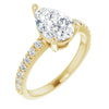 Yellow Gold Pear Engagement Ring
