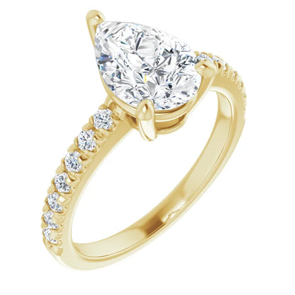 Yellow Gold Pear Engagement Ring