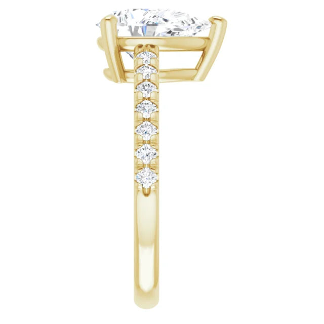 Yellow Gold Pear Engagement Ring