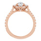 Radiant Pear Engagement Ring in Rose Gold 