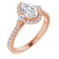 Rose Gold Pear Engagement Ring