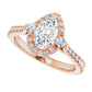 Rose Gold Pear Engagement Ring