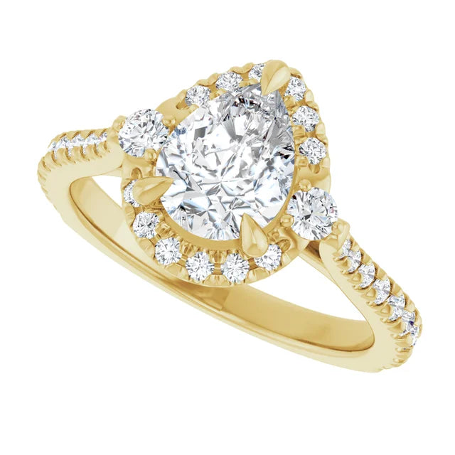 Yellow Gold Pear Engagement Ring