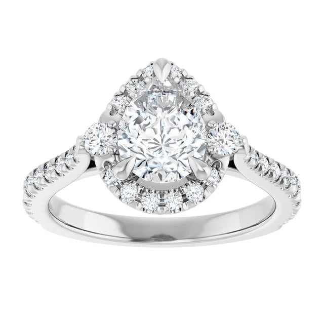 Emerald Engagement Ring in 2.40 mm