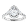 Stunning White Pear Engagement Ring
