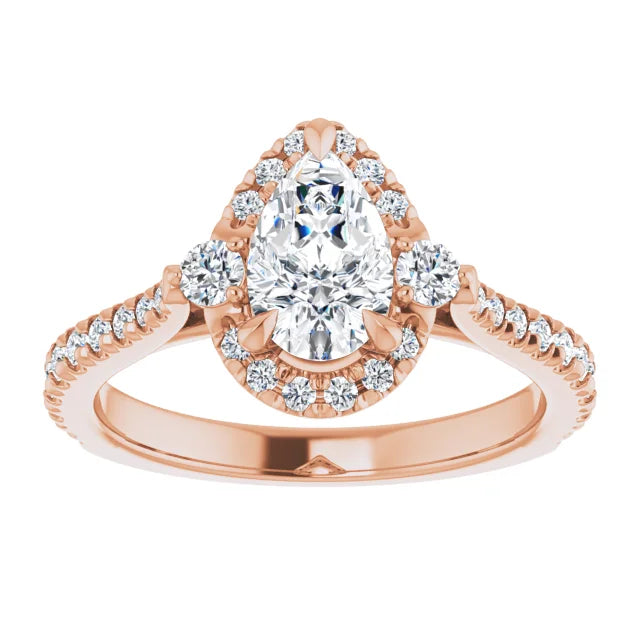 Rose Gold Emerald Engagement Ring