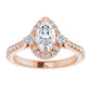 Rose Gold Pear Engagement Ring