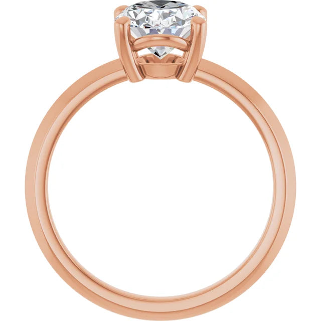 Rose Gold Oval Engagement Ring