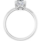 Premium Oval Solitaire Engagement Ring in White Gold 