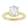 Luxury Yellow Gold Oval Solitaire Engagement Ring