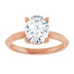 Oval Solitaire Engagement Ring in Rose Gold 