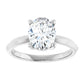 Premium White Gold Oval Solitaire Engagement Ring