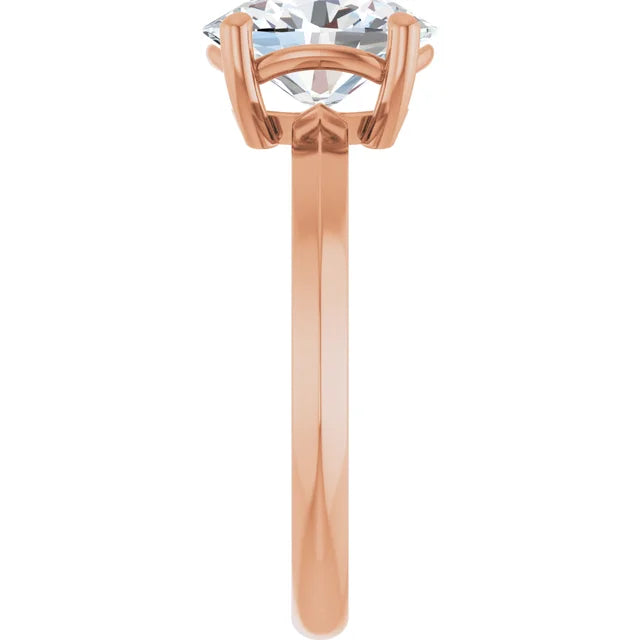 Rose Gold Oval Solitaire Engagement Ring