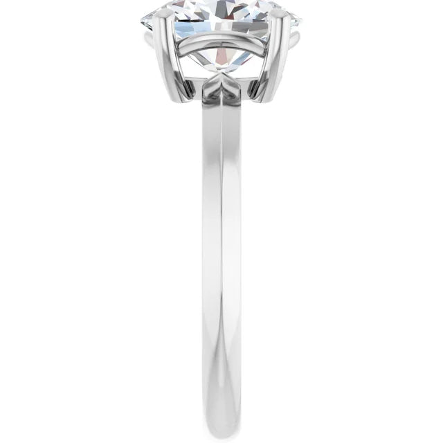 Oval Engagement Ring in White Gold