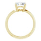 Stylish yellow gold round solitaire ring