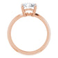 Rose gold round solitaire engagement ring
