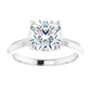 Elegant white gold round solitaire engagement ring