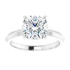Elegant white gold round solitaire engagement ring