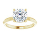 Classic yellow gold round solitaire ring