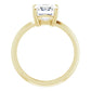 Emerald Cut Solitaire Engagement Ring in Yellow Gold 