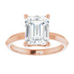 Rose Gold Emerald Cut Solitaire Engagement Ring