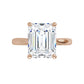 Rose Gold Emerald Cut Solitaire Engagement Ring